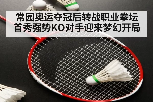 常园奥运夺冠后转战职业拳坛首秀强势KO对手迎来梦幻开局